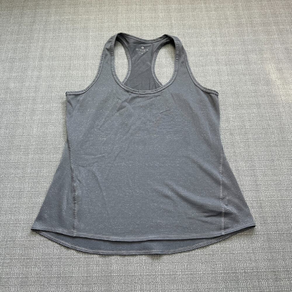 Athleta Tank Top Small Grey Sparkle Racerback Gym Workout‎ Running